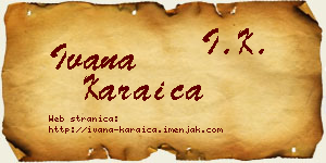 Ivana Karaica vizit kartica